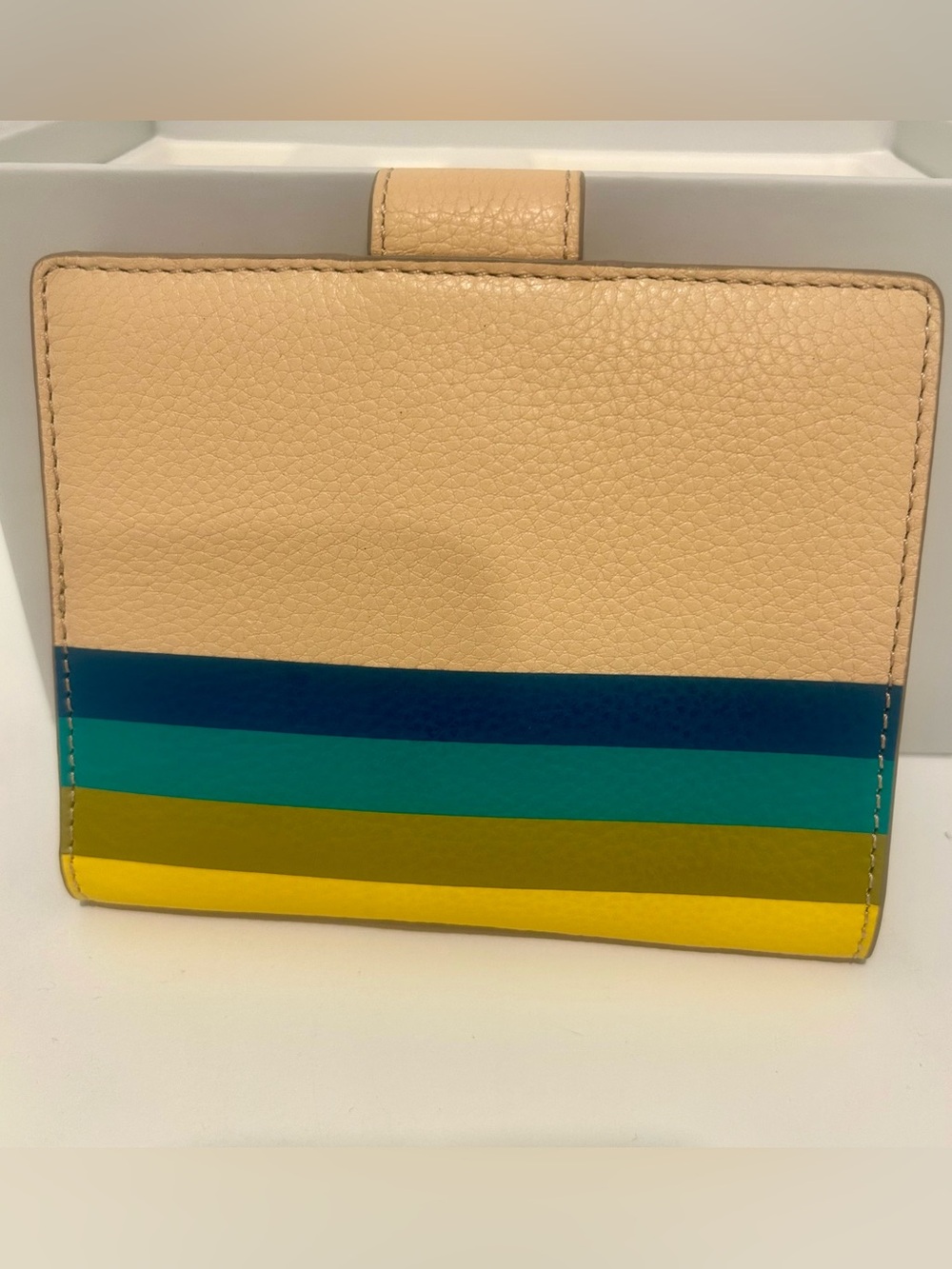 TORY BURCH Beige Pebbled Leather Wallet (NEW) - Picture 6 of 8